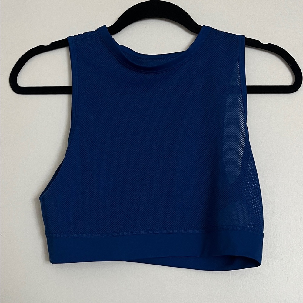 Nike Women's Blue Sleeveless Crop Top